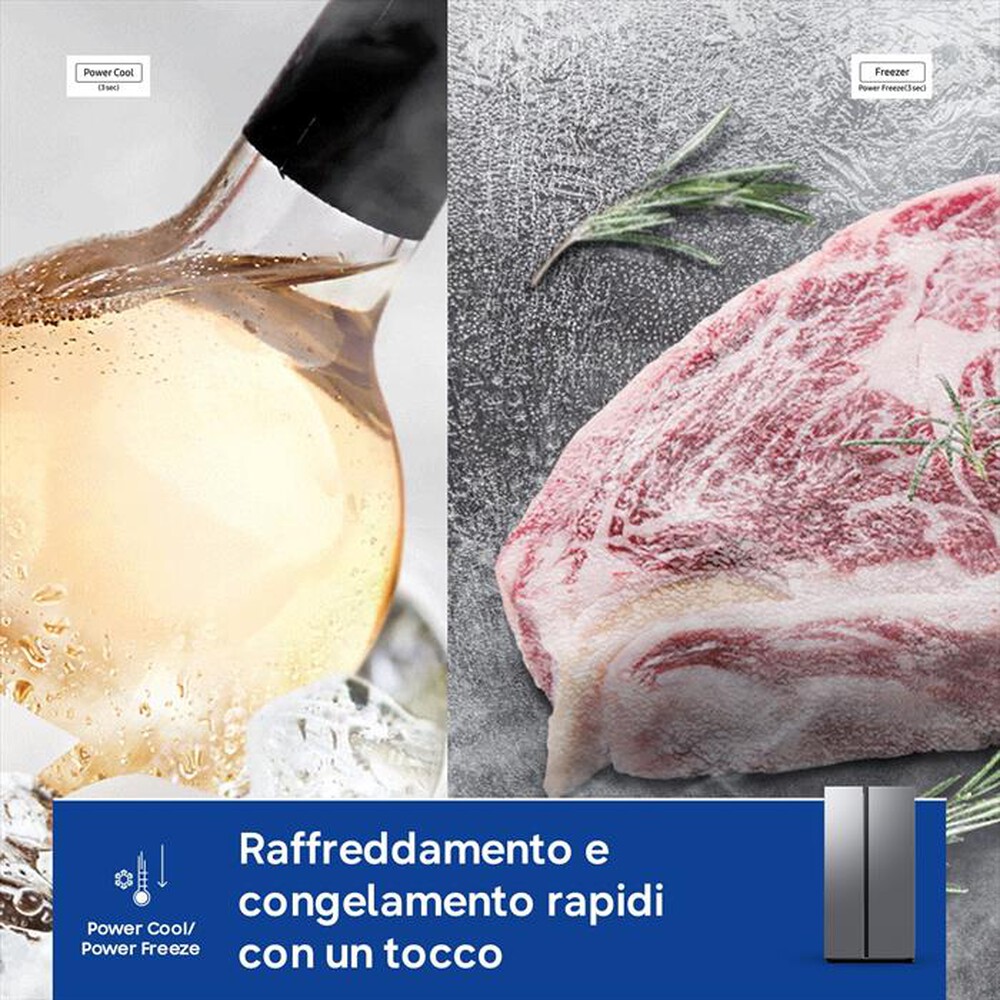 Immagine del prodotto SAMSUNG - Frigorifero side by side RS70F65QDTEF Classe D-Metal Inox