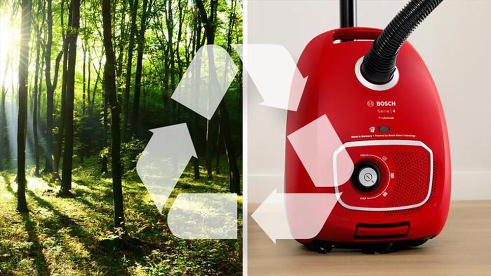 Immagine del prodotto BOSCH - Aspirapolvere a traino BGB41PET1-Nero, Rosso