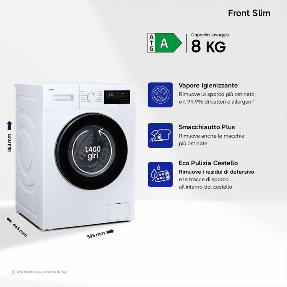 Immagine del prodotto SAMSUNG - Lavatrice WW80FG3M05AWET 8 Kg Classe A-Bianco