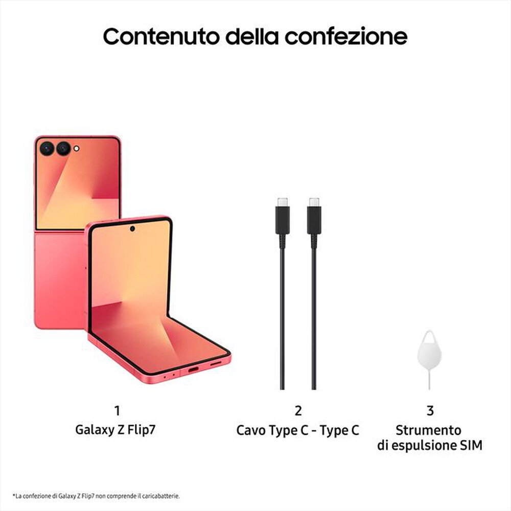 Immagine del prodotto SAMSUNG - Galaxy Z Flip7 12+256GB-Coral Red