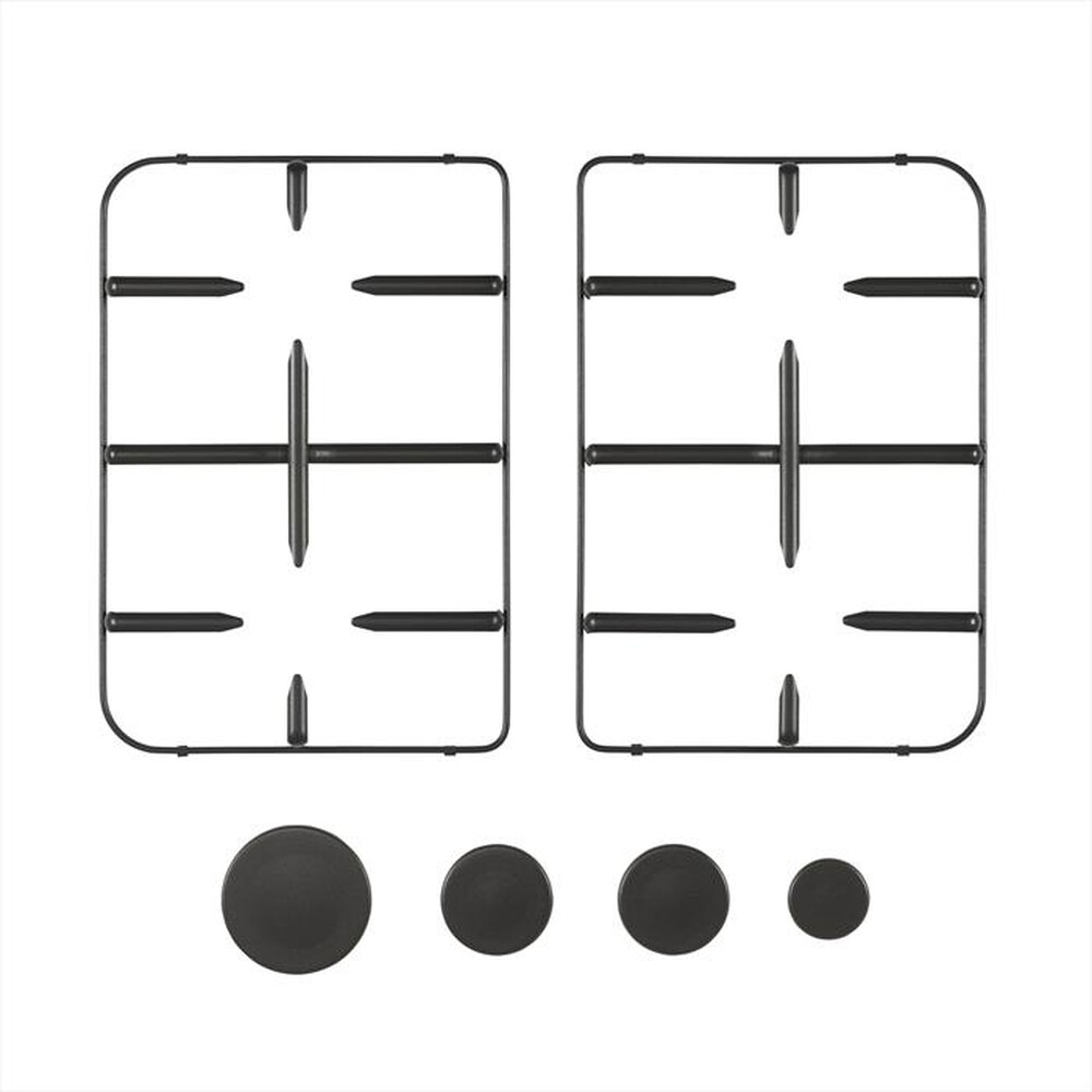 "GLEM GAS - GRP1465 Kit 2 griglie per cucine Alpha e Unica-NERO MAT"