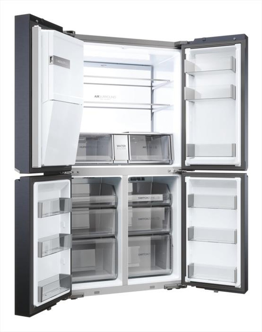 "HAIER - Frigorifero 4 porte HCR7918EIMB Classe E 601 lt-Nero"