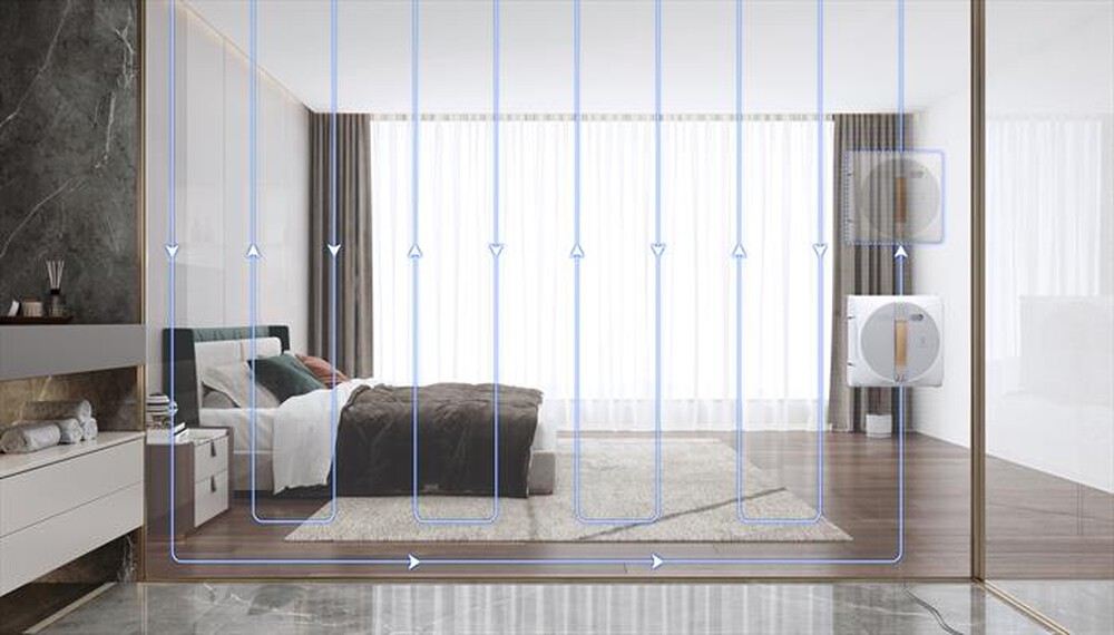 "ECOVACS - WINBOT W1PRO Robot lavavetri con spruzzatura auto-BIANCO"
