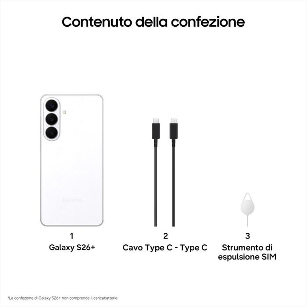 Immagine del prodotto SAMSUNG - Smartphone Galaxy S26+ 256GB/12GB-White
