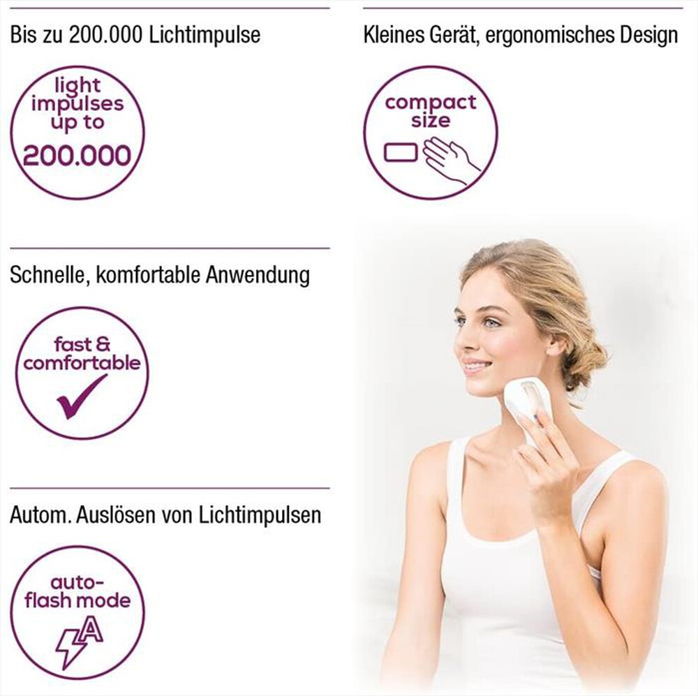 "BEURER - IPL 5500 PURE SKIN PRO epilatore a luce pulsata-Bianco"