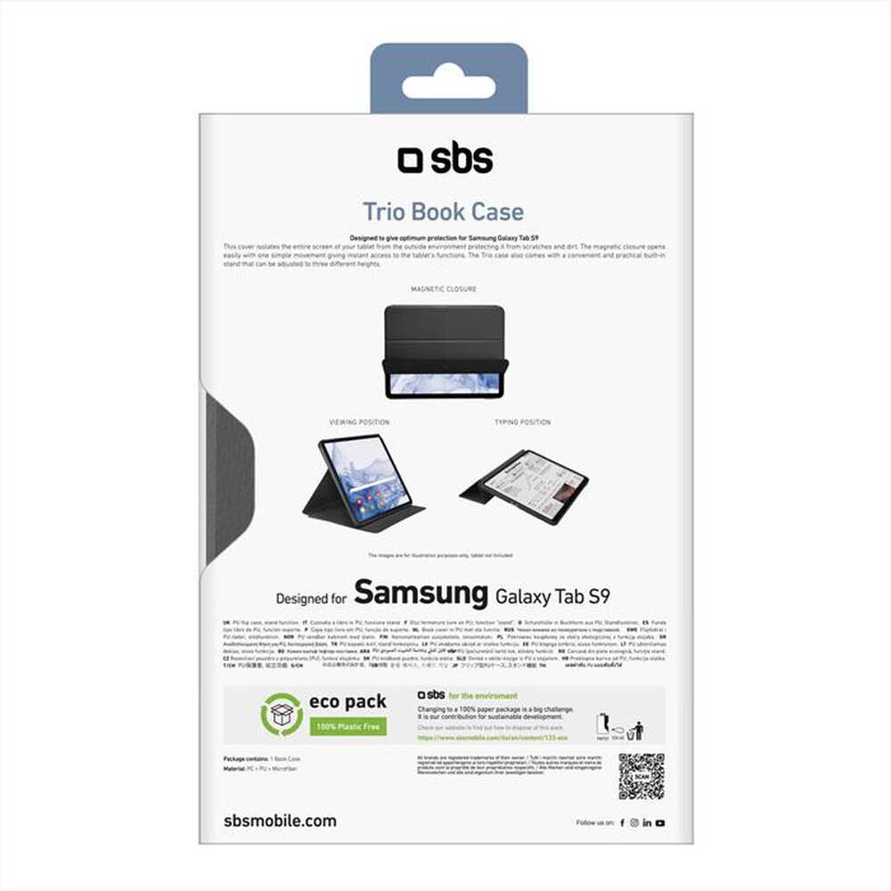 "SBS - Book pro Samsung Tab S9 2023 TABKPROTABS923K-Nero"