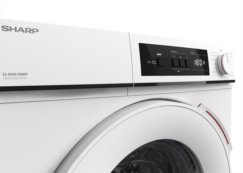 "SHARP - Lavatrice ES-NFA012DWB1 10 Kg Classe B-Bianco"