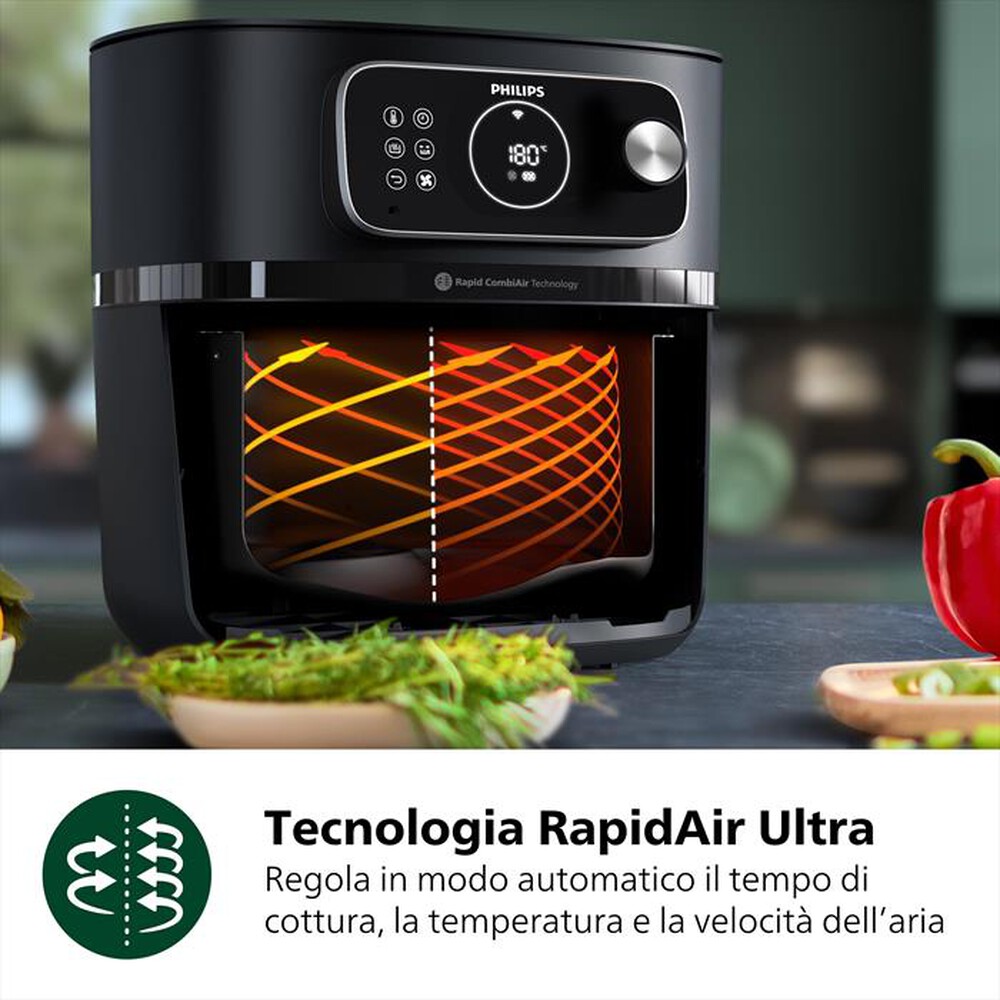 "PHILIPS - FRIGGITRICE AIRFRYER SERIE 7000 DA 8.3L HD9876/90-nero"