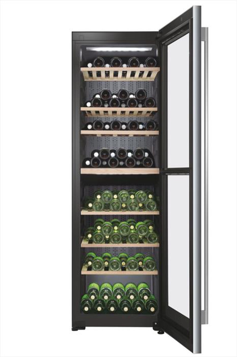 "HAIER - Cantinetta WS137GDNFI Classe F 137 bottiglie-Nero"