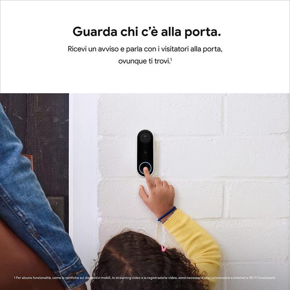 "GOOGLE - NEST DOORBELL (CON CAVO)-Nero"