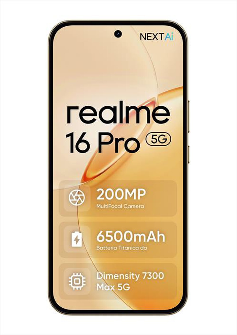 Immagine del prodotto REALME - Smartphone REALME 16 PRO 5G (256GB 8GB)-Master Gold