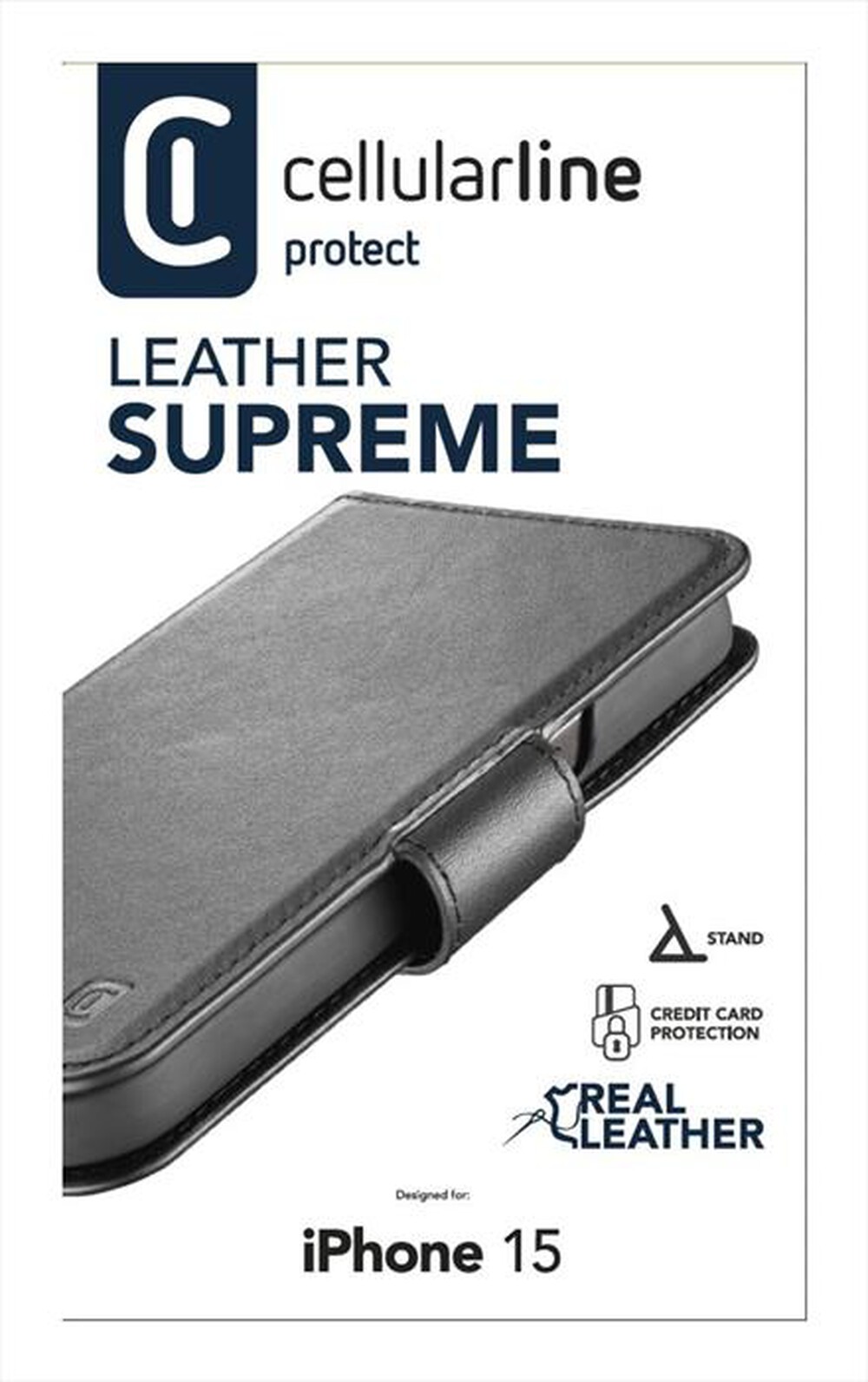 Immagine del prodotto CELLULARLINE - Custodia book SUPREMECIPH15K iPhone 15-Nero
