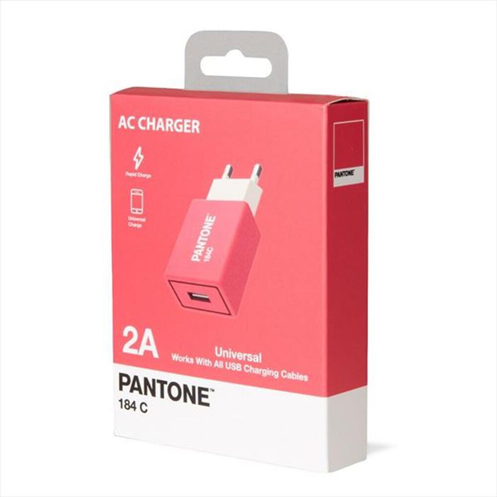 "PANTONE - PT-AC1USBP - PANTONE WALL CHARGER 2.1A-ROSA/PLASTICA"
