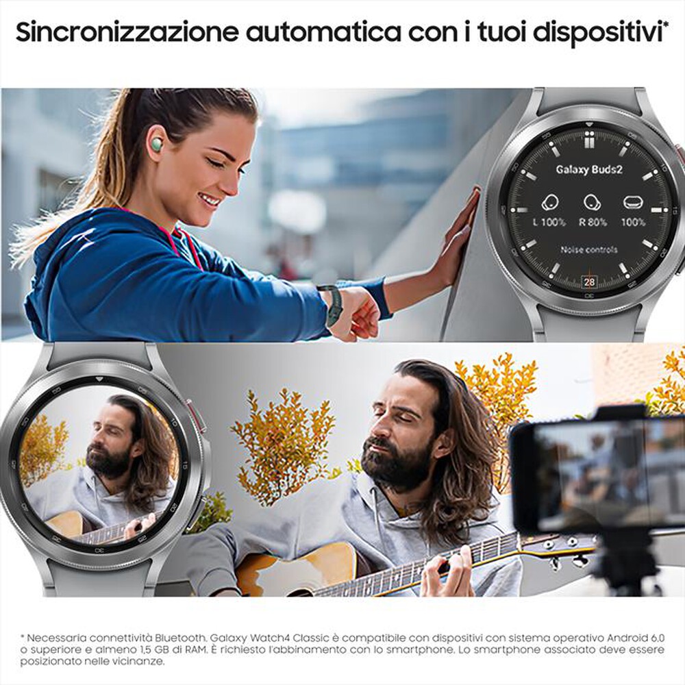 "SAMSUNG - GALAXY WATCH4 CLASSIC 46MM BT-Silver"