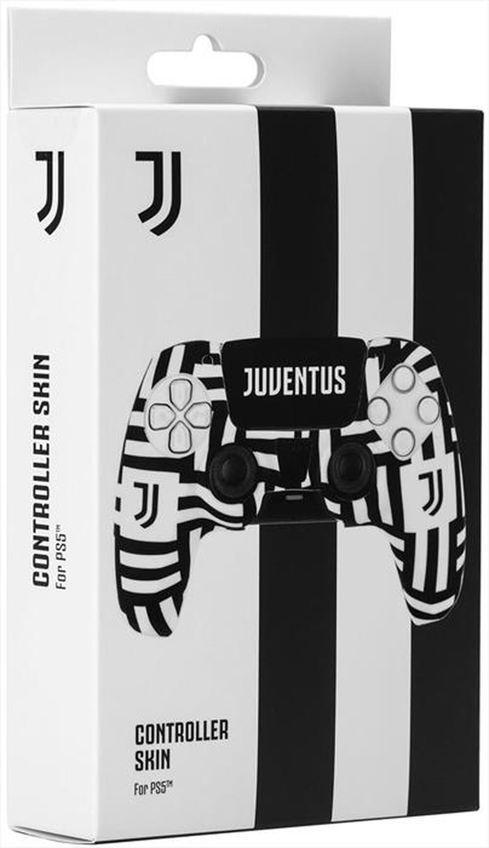 "QUBICK - CONTROLLER SKIN JUVENTUS OPTICAL (PS5)-Bianco e Nero"