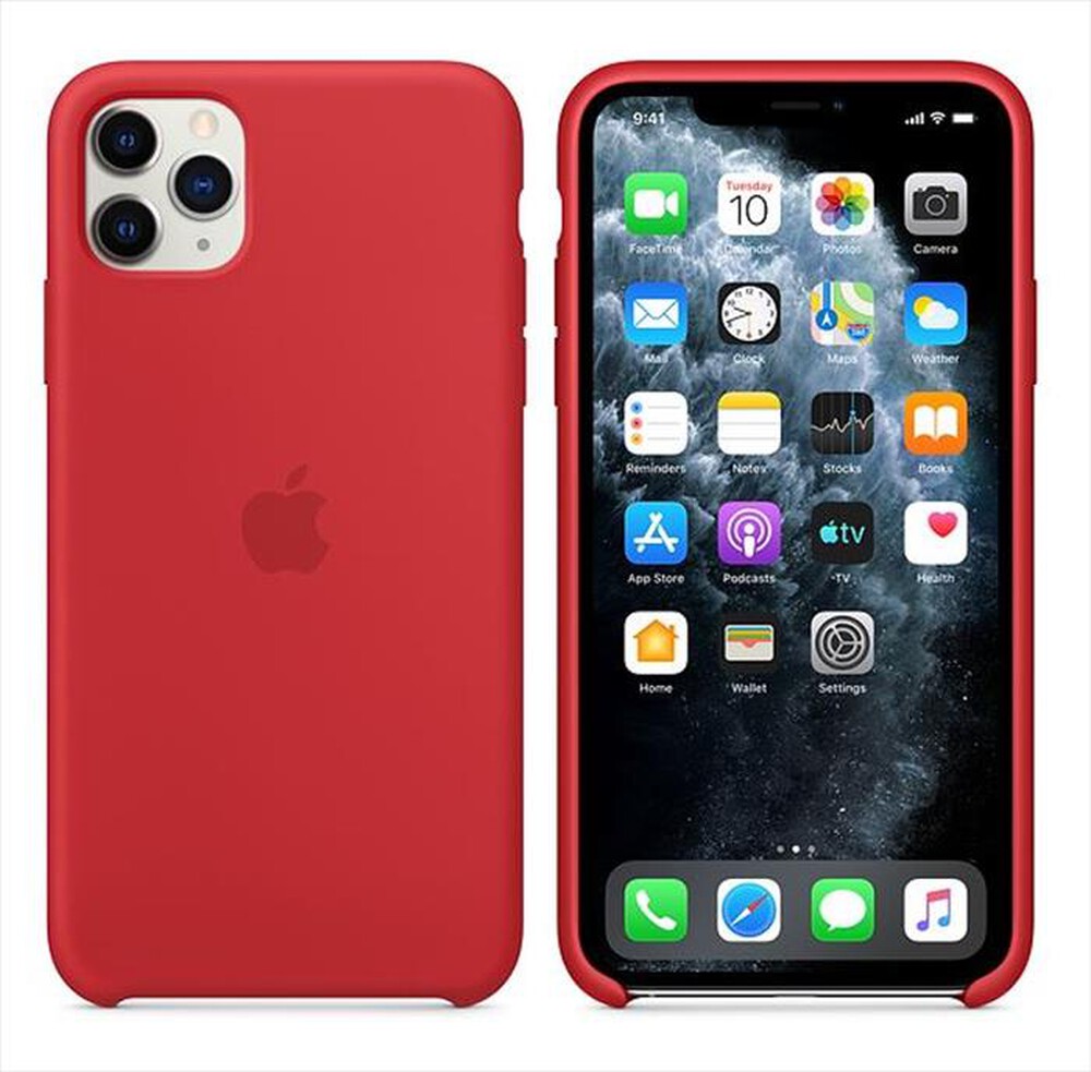 "APPLE - Custodia in silicone per iPhone 11 Pro Max-Rosso"