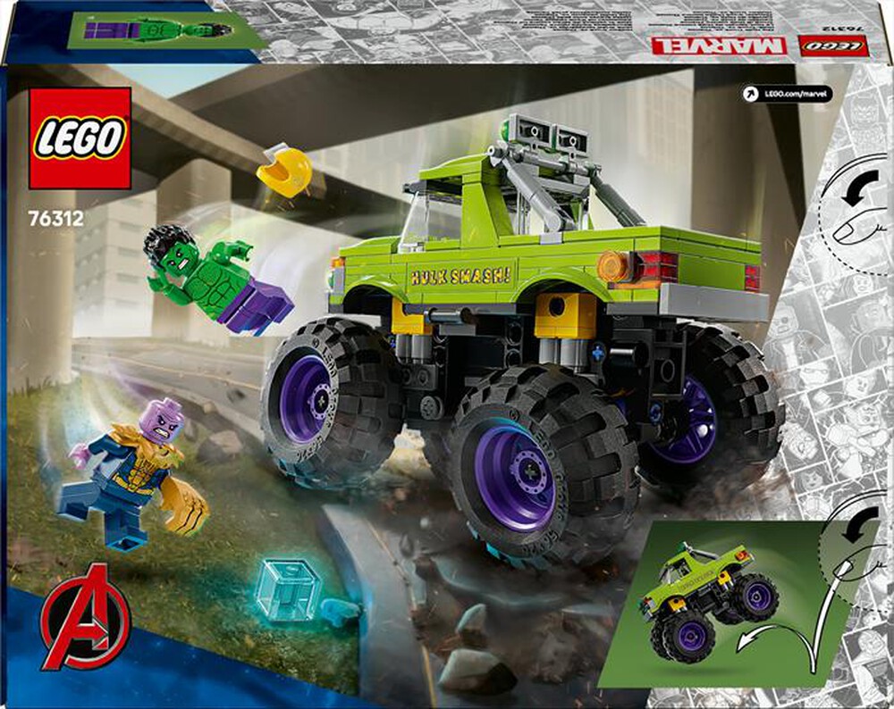 Immagine del prodotto LEGO - SUPER HEROES MARVEL Truck di Hulk vs Thanos 76312
