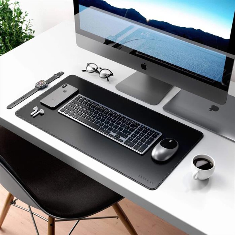 "SATECHI - DESKMATE - SOTTOMANO IN ECOPELLE-nero"