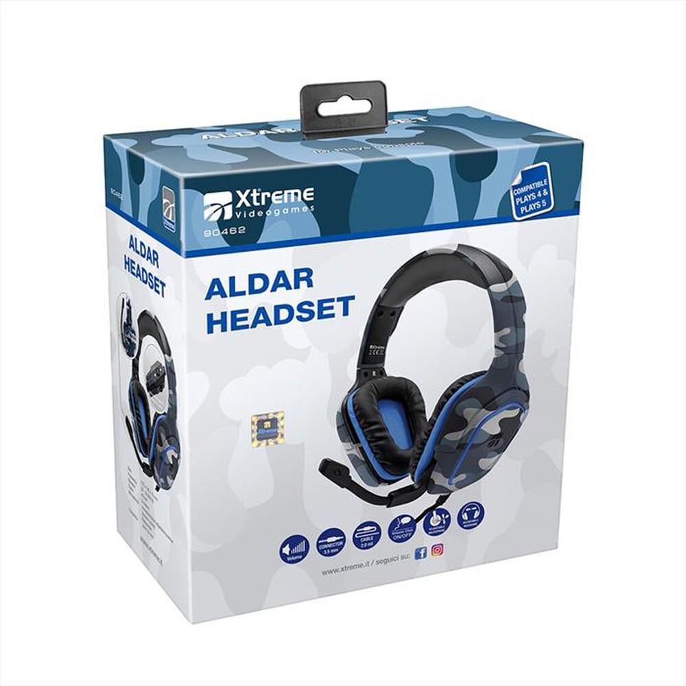 "XTREME - HEADSET ALDAR-CAMOUFLAGE BLU"