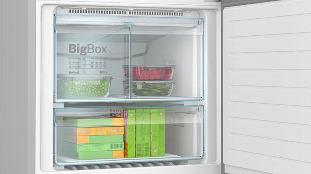 "BOSCH - Frigorifero combinato KGN76XIEP Classe E 526 lt-Acciaio anti-impronta"
