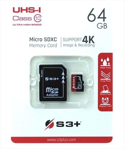 S3+ - S3SDC10U1/64GB-R-Nero/Rosso