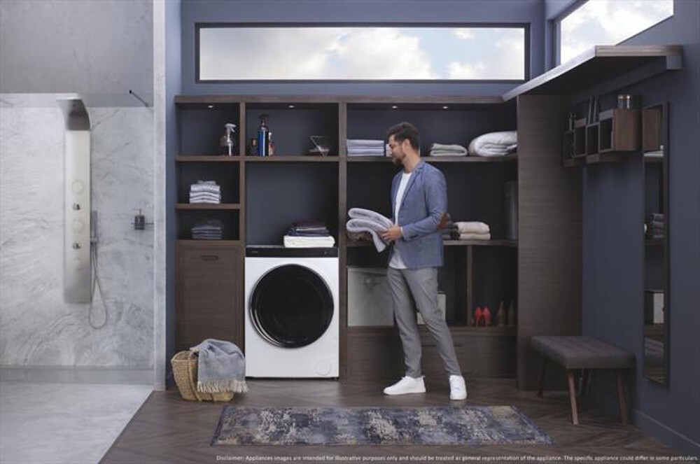 "HAIER - Lavasciuga HWD100BD1499U1NI SuperDrum Series9-Bianco"