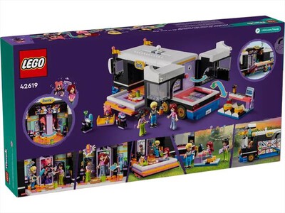 LEGO - FRIENDS Tour Bus delle pop star - 42619-Multicolore