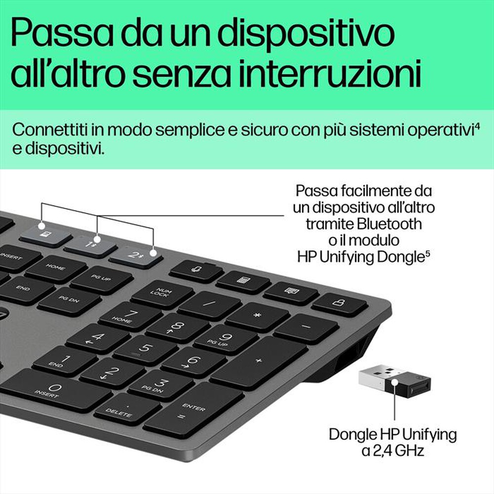 Immagine del prodotto HP - COMBO TASTIERA E MOUSE 720-Nero