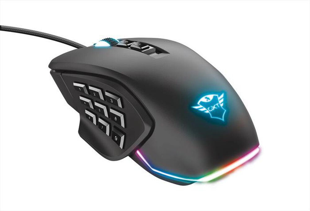 "TRUST - GXT970 MORFIX CUSTOMISABLE MOUSE-Black"