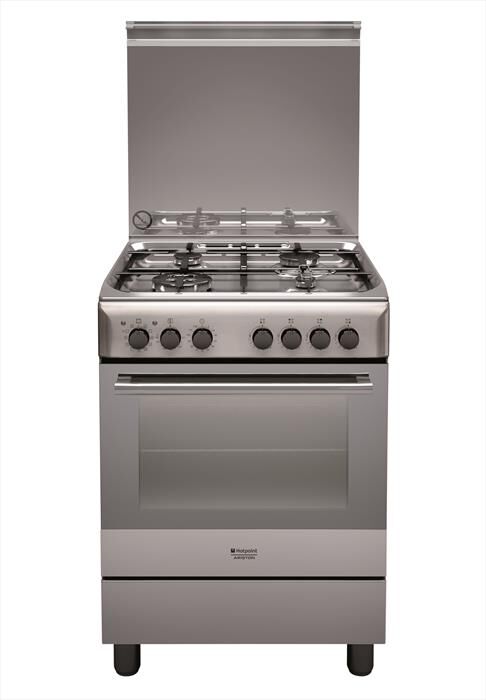 HOTPOINT ARISTON - Cucina a gas H6TMH2AFXIT Classe A-INOX | Euronics