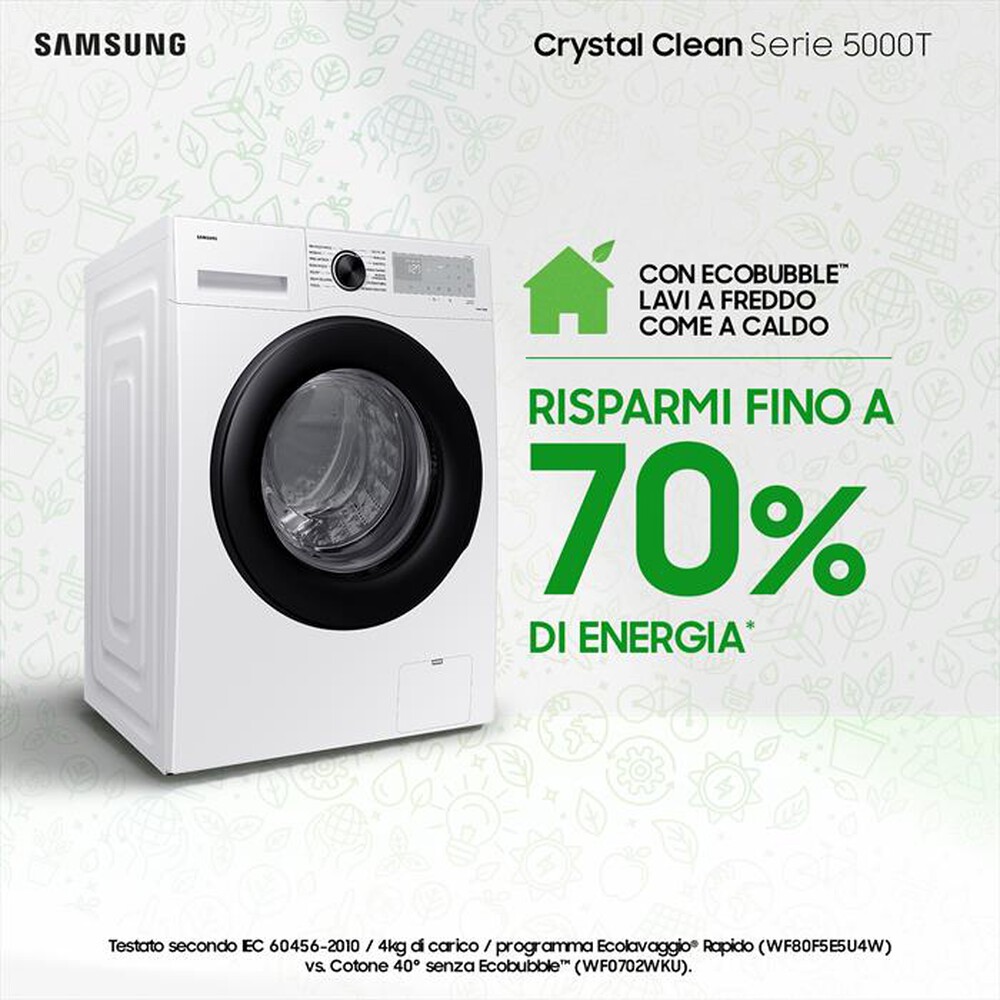 "SAMSUNG - Lavatrice WW90CGC04DAHET 9 Kg Classe A-bianco"