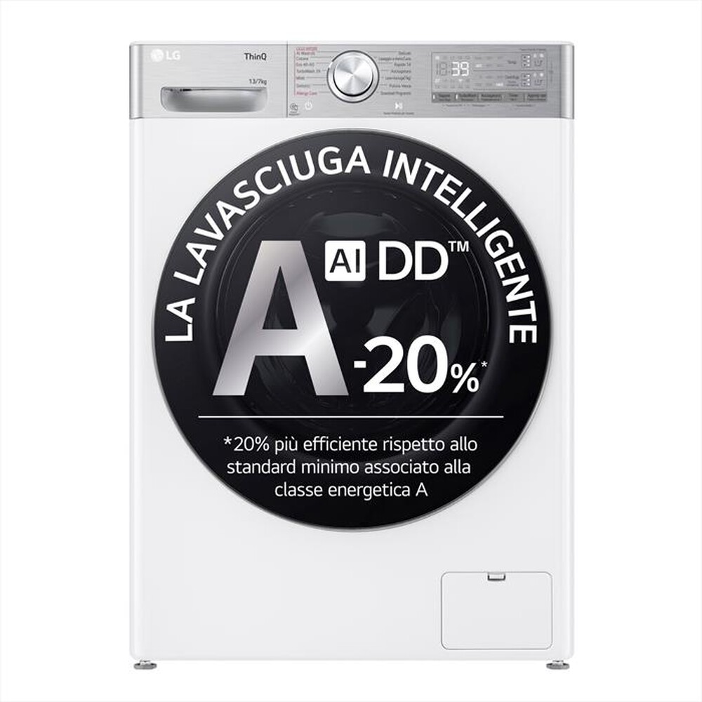 Immagine del prodotto LG - Lavasciuga D4R9513TPWC 13/7 Kg Classe A-Argento, Bianco