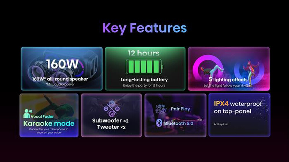 Immagine del prodotto HISENSE - Speaker Bluetooth PARTY ROCKET-NERO