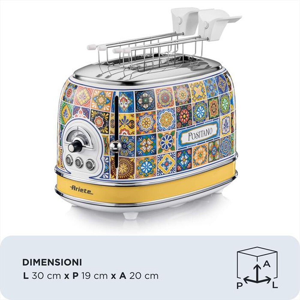 Immagine del prodotto ARIETE - 0155/0P TOSTAPANE 2 FETTE POSITANO-Multicolore