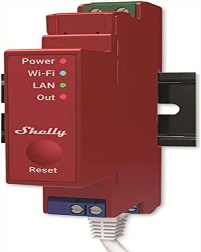 SHELLY - Rel&egrave; monofase PRO 1PM-Rosso