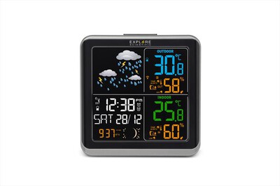 EXPLORE SCIENTIFIC - WSH4008C STAZIONE METEO RADIO-CONTROLLATA-Nero