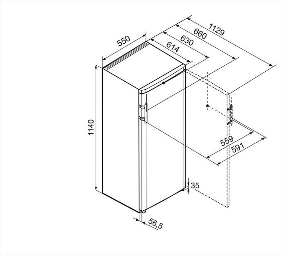 "LIEBHERR - Frigorifero 1 porta K 2340-20 Classe F-Bianco"