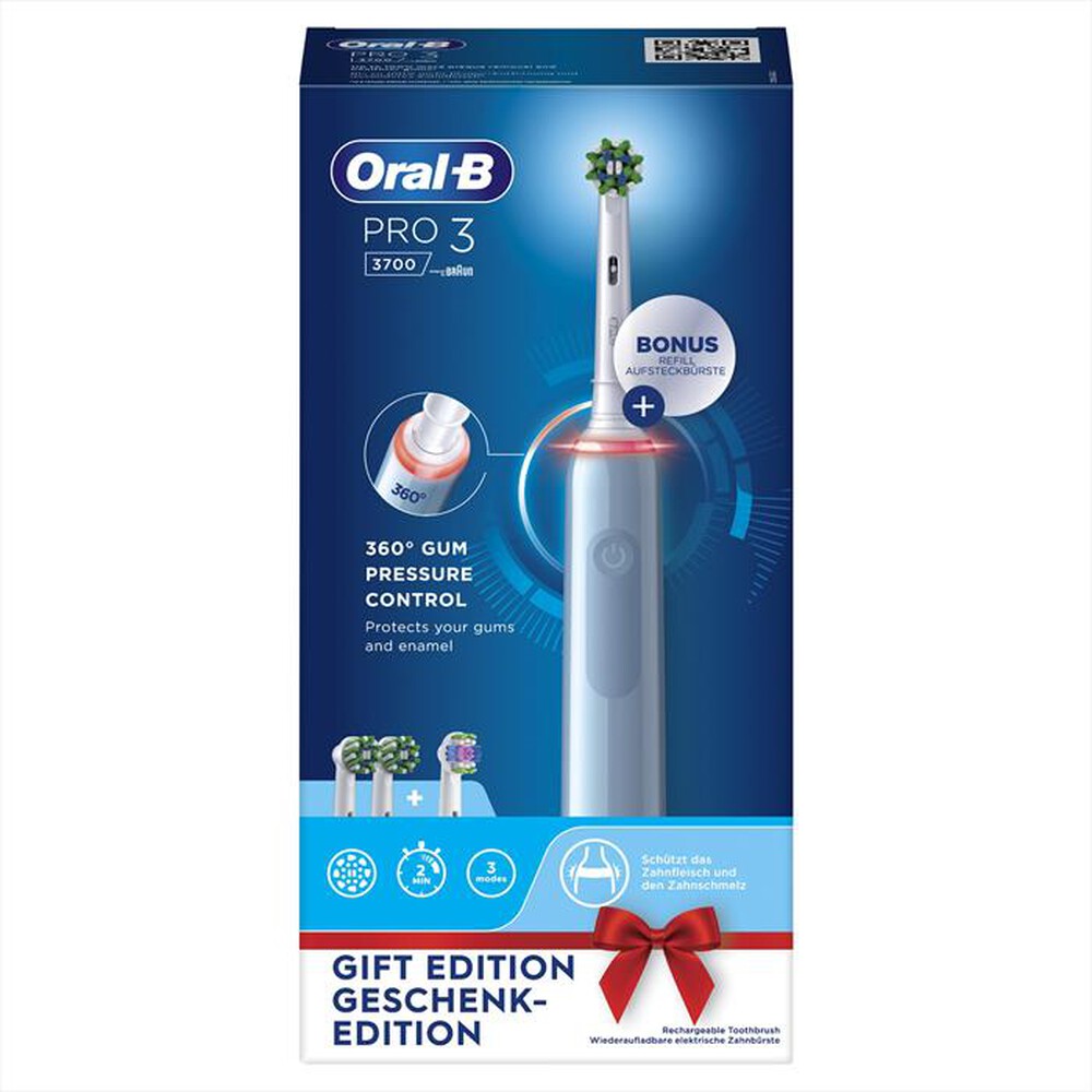 "ORAL-B - Spazzolino elettrico ricaricabile PRO 3 3700-Blu"