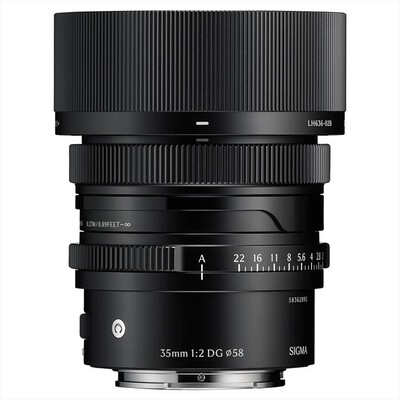 SIGMA - Obiettivo Fisso 35MM-F/2 (C) DG BLACK E-MOUNT-Nero