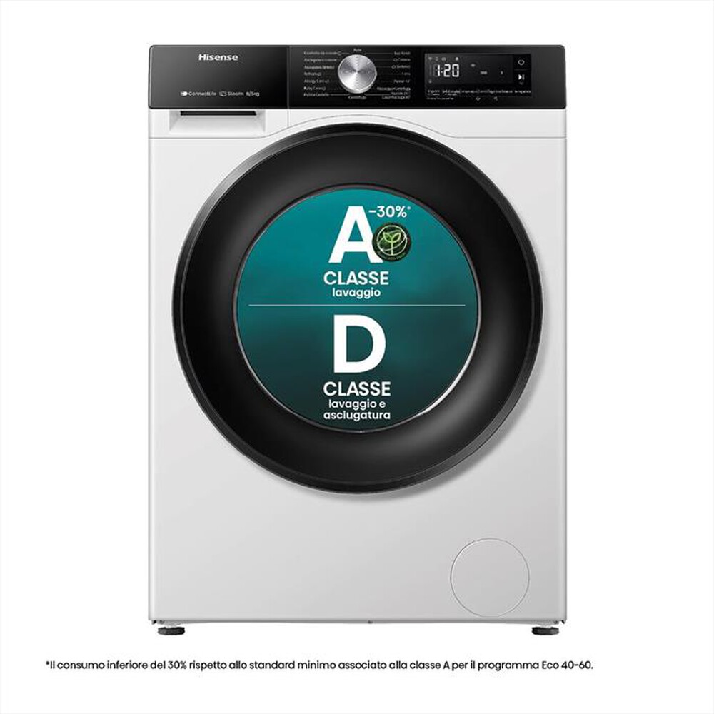 Immagine del prodotto HISENSE - Lavasciuga WD3S8043BW3 8/5 Kg Classe D-Bianco