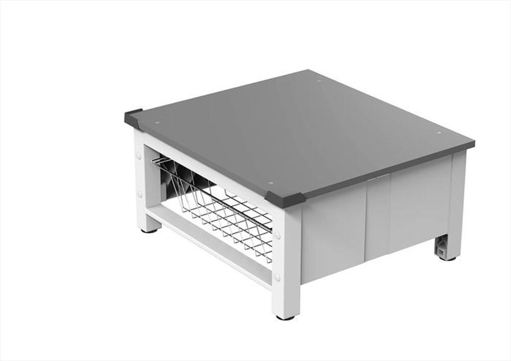 "MELICONI - BASE SPACE BASKET-Struttura bianca, ripiano grig"