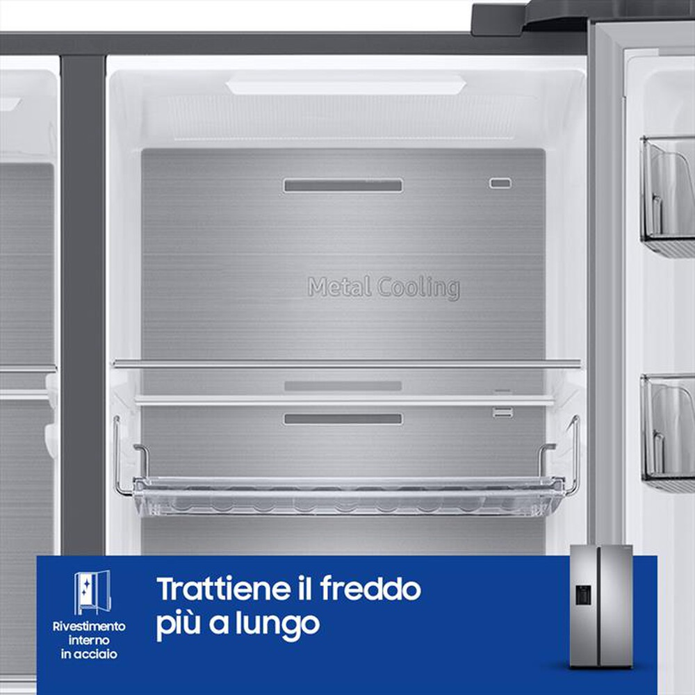 "SAMSUNG - Frigorifero side by side RS65DG54M3SLEF Classe E-Inox"