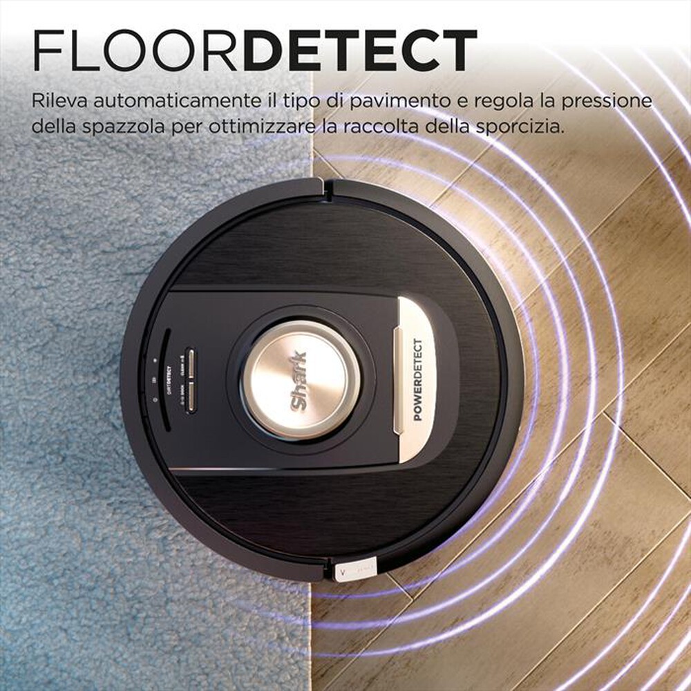 "SHARK - ROBOT POWERDETECT CON AUTOSVUOTAMENTO RV2820VEEU-Nero/ Champagne"