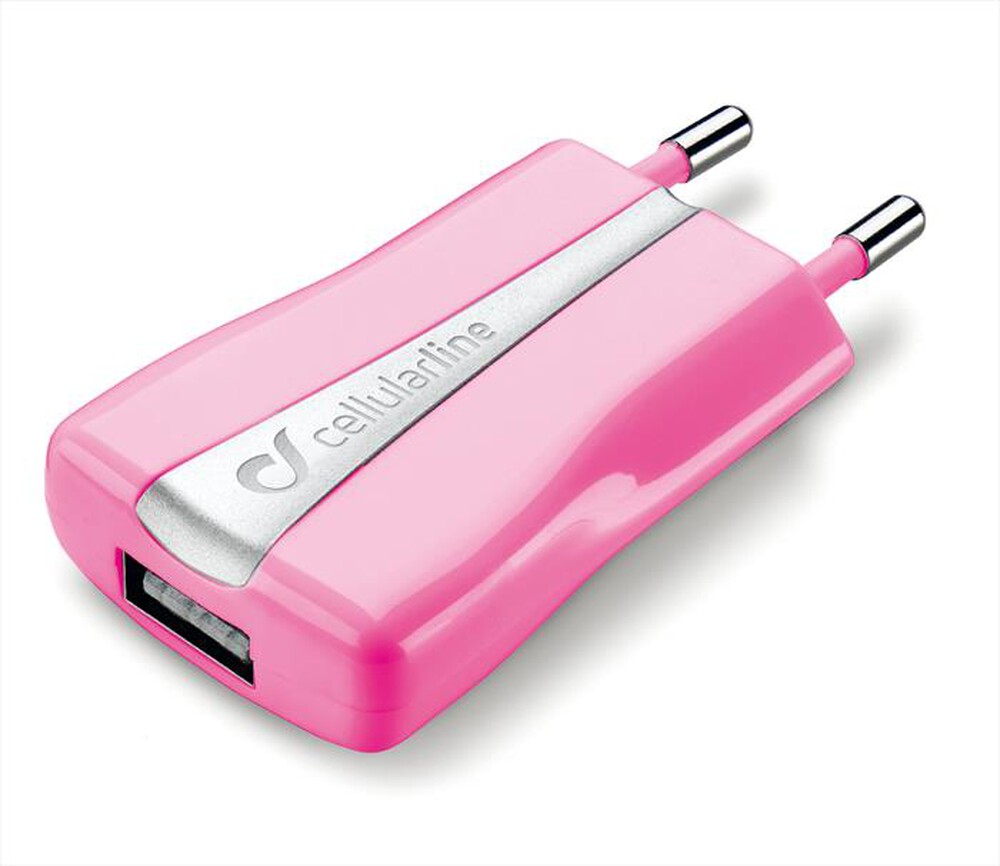 "CELLULARLINE - USB Compact Charger ACHUSBCOMPACTCP - Rosa"