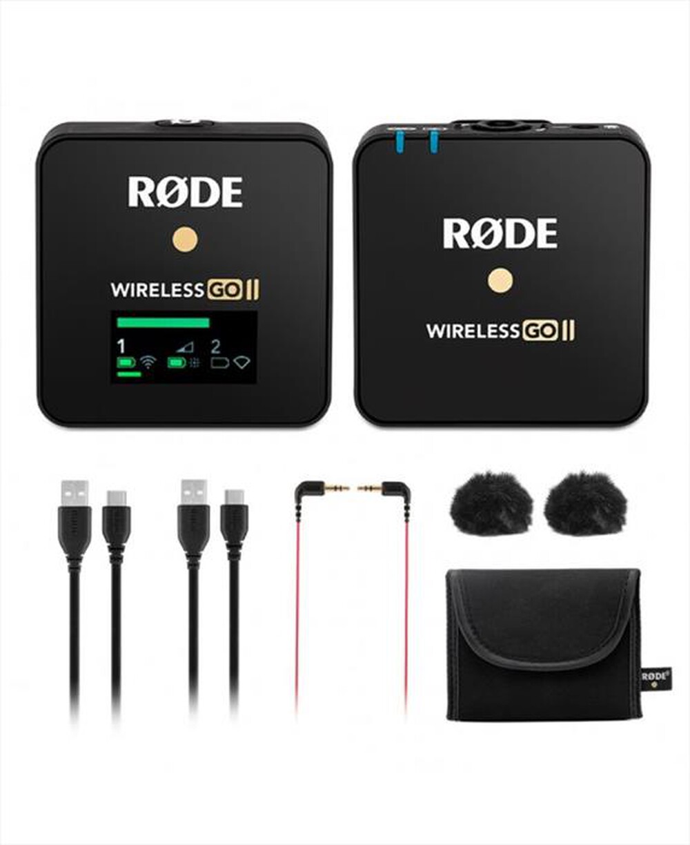 "RODE - Sistema microfonico wireless GO II WIRELESS-Black"