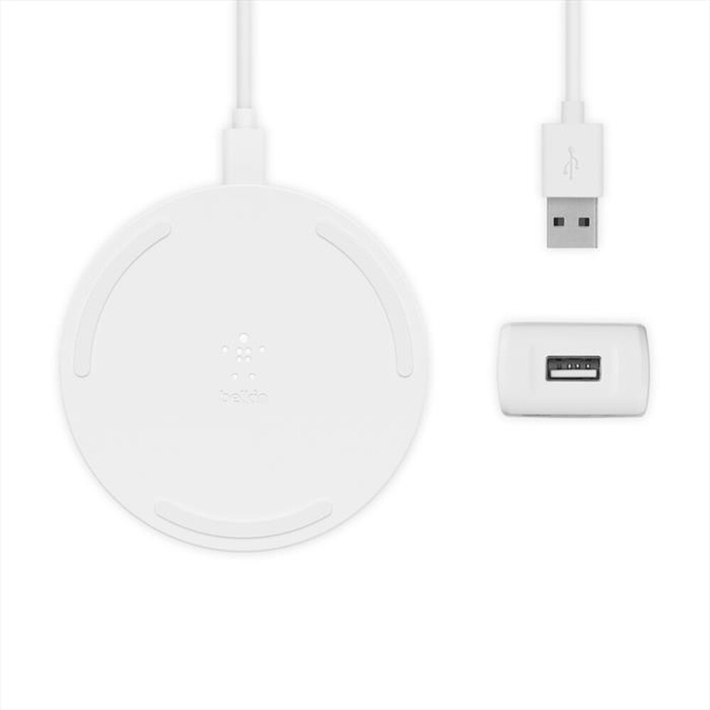 "BELKIN - TAPPETINO DI RICARICA WIRELESS 10W CON ALIMENTATOR-Bianco"