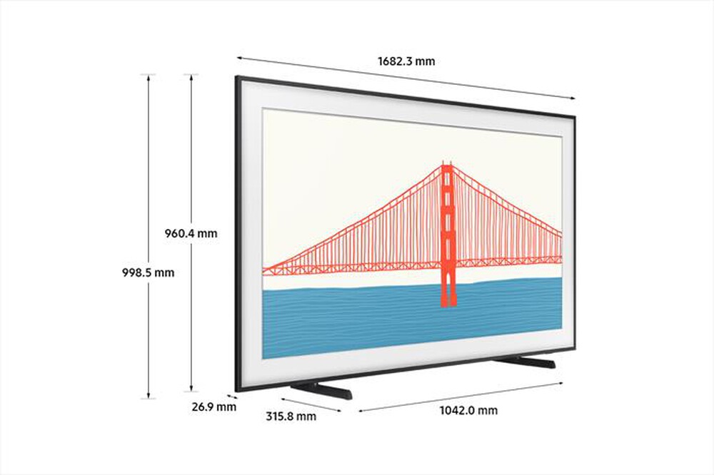 "SAMSUNG - Smart TV The Frame 4K 75” 75LS03A-Black"