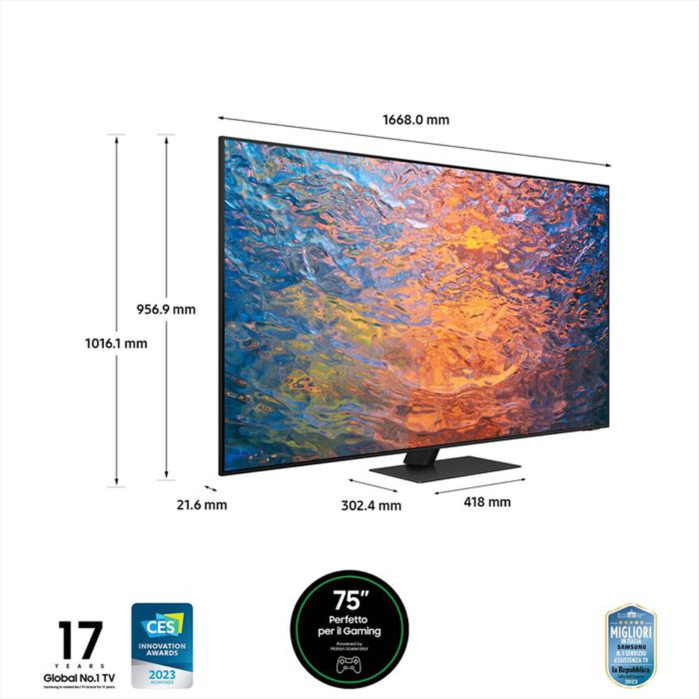"SAMSUNG - Smart TV NEO QLED UHD 4K 75\" QE75QN95CATXZT-SLATE BLACK"
