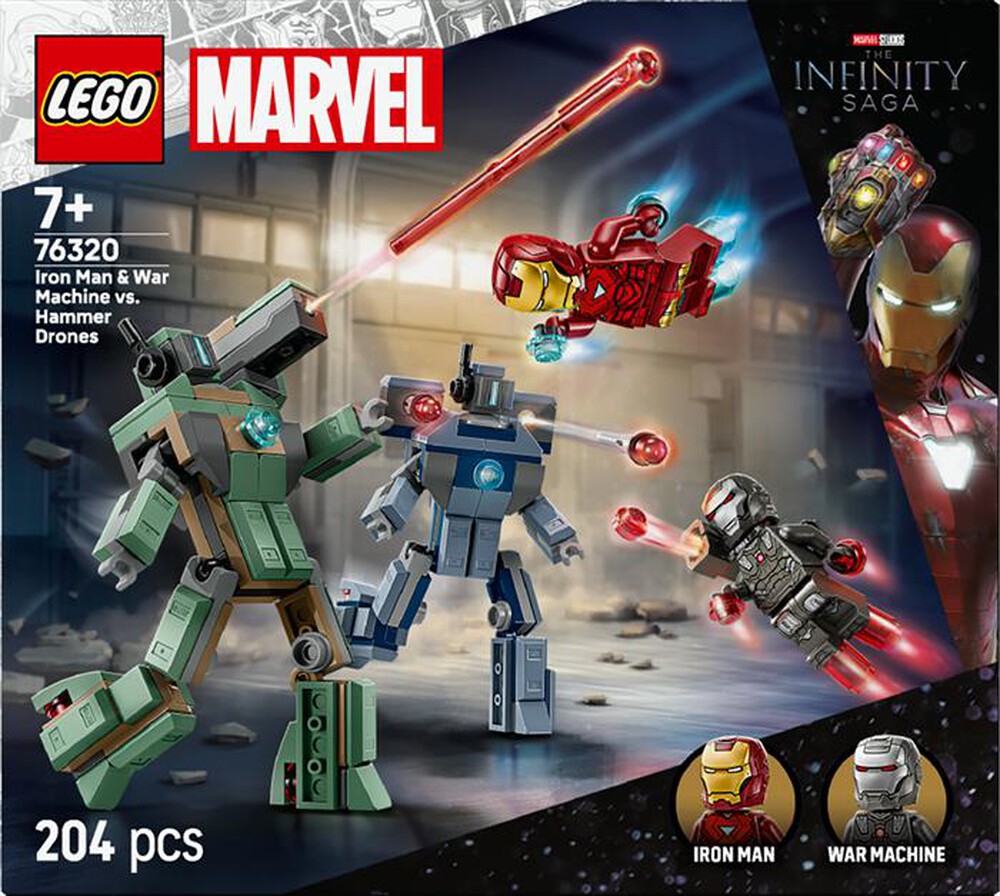 Immagine del prodotto LEGO - 76320 IRON MAN E WAR MACHINE E DRONI DI HAMMER-,
