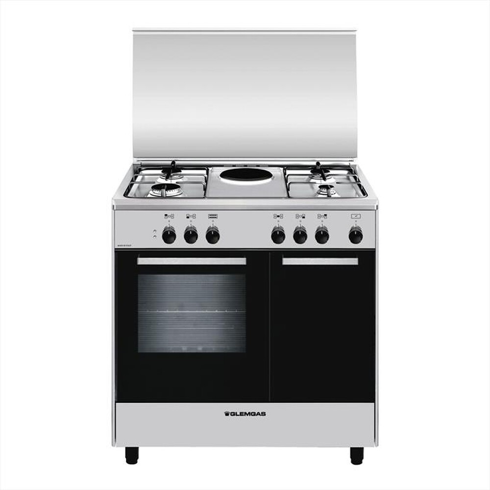 "GLEM GAS - Cucina a gas ed elettrica AR856EI Classe A-Inox"